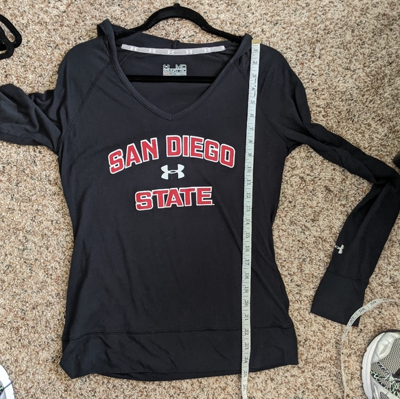(Under Armour) Black San Diego State Hoodie Med - Picture 2 of 9